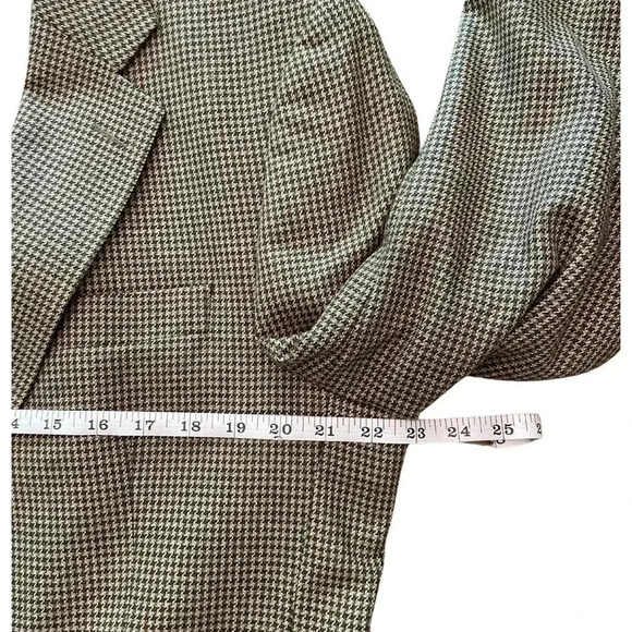 Jos A Bank Wool Silk Mens Houndstooth Blazer Size 42L - Picture 3 of 11